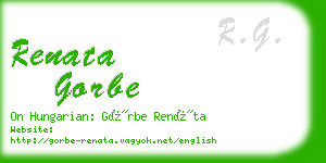 renata gorbe business card