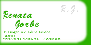 renata gorbe business card